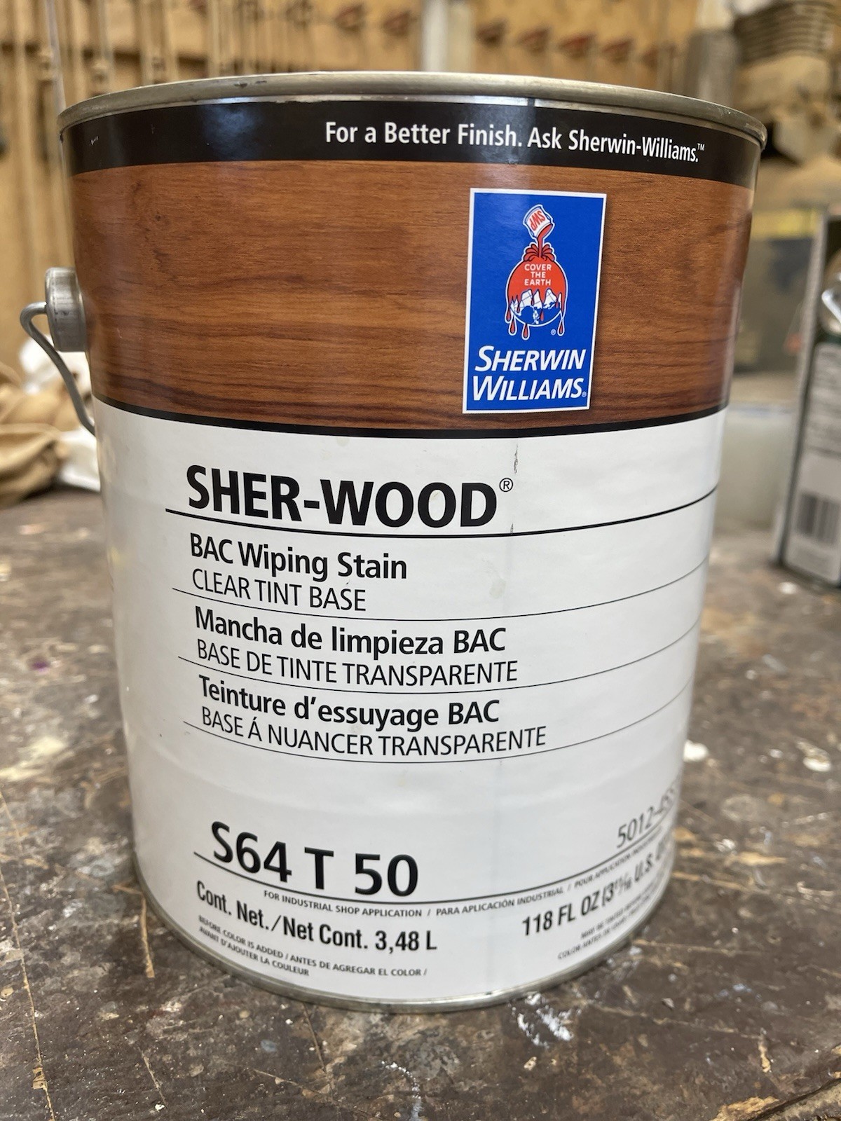 Sherwin Wlliams Sher-Wood BAC Wiping Stain / Gallon/ Early American