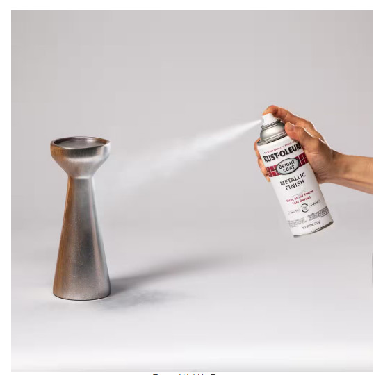 Chrome , Rust-Oleum Stops Rust Bright Coat Metallic Spray Paint, 11 oz NEW