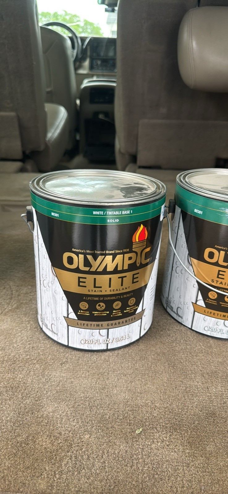 Olympic Elite Stain + Sealant Solid White Tintable Base 1 gal Exterior