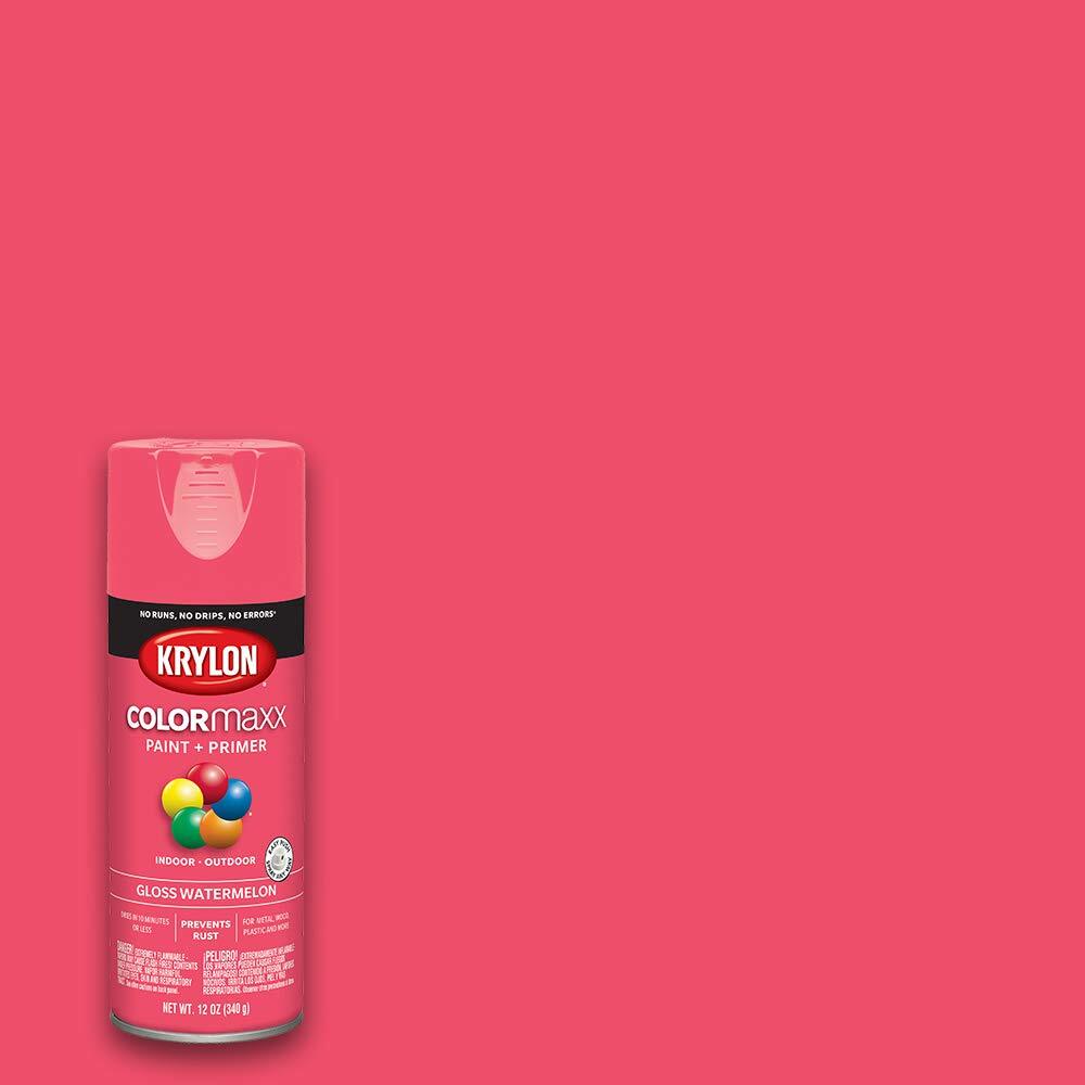 Krylon Colormaxx 12Oz Watermelon Pink Fast Dry Spray Paint All Surfaces