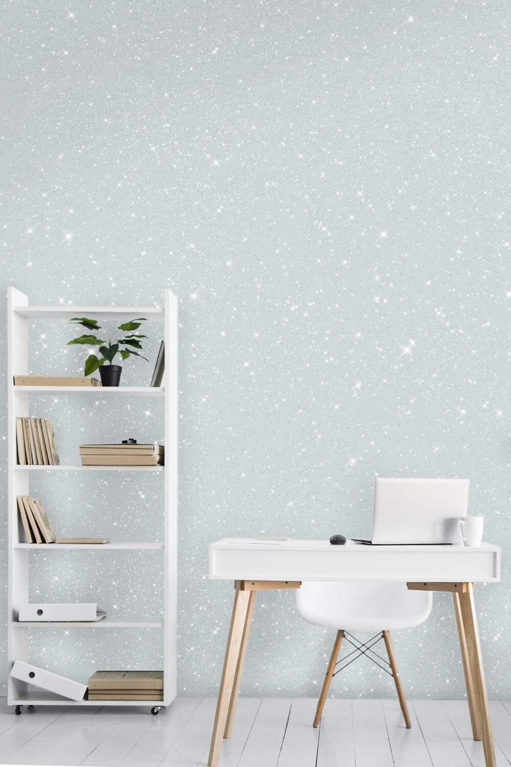 Hemway White Glitter Iridescent Paint Additive Crystals Emulsion Walls Ceiling