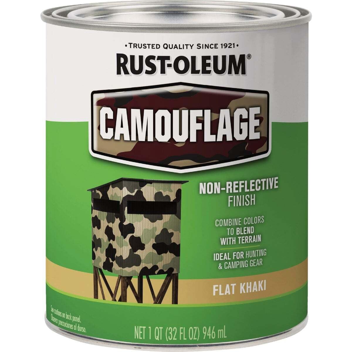 379562 Specialty Camouflage Paint, Quart, Flat Khaki, 32 Fl Oz (Pack of 1)