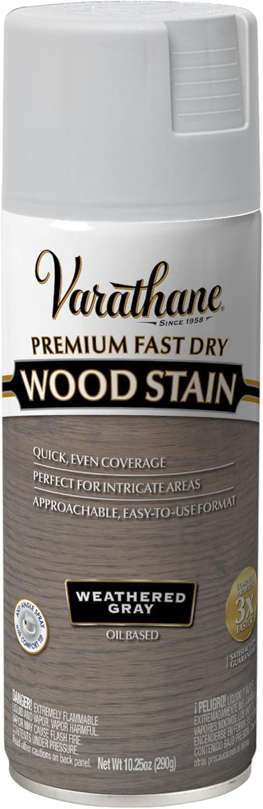 Premium Fast Dry Wood Stain Spray | 1 Hour Dry Time | 1 Coat Color | Interior Wo