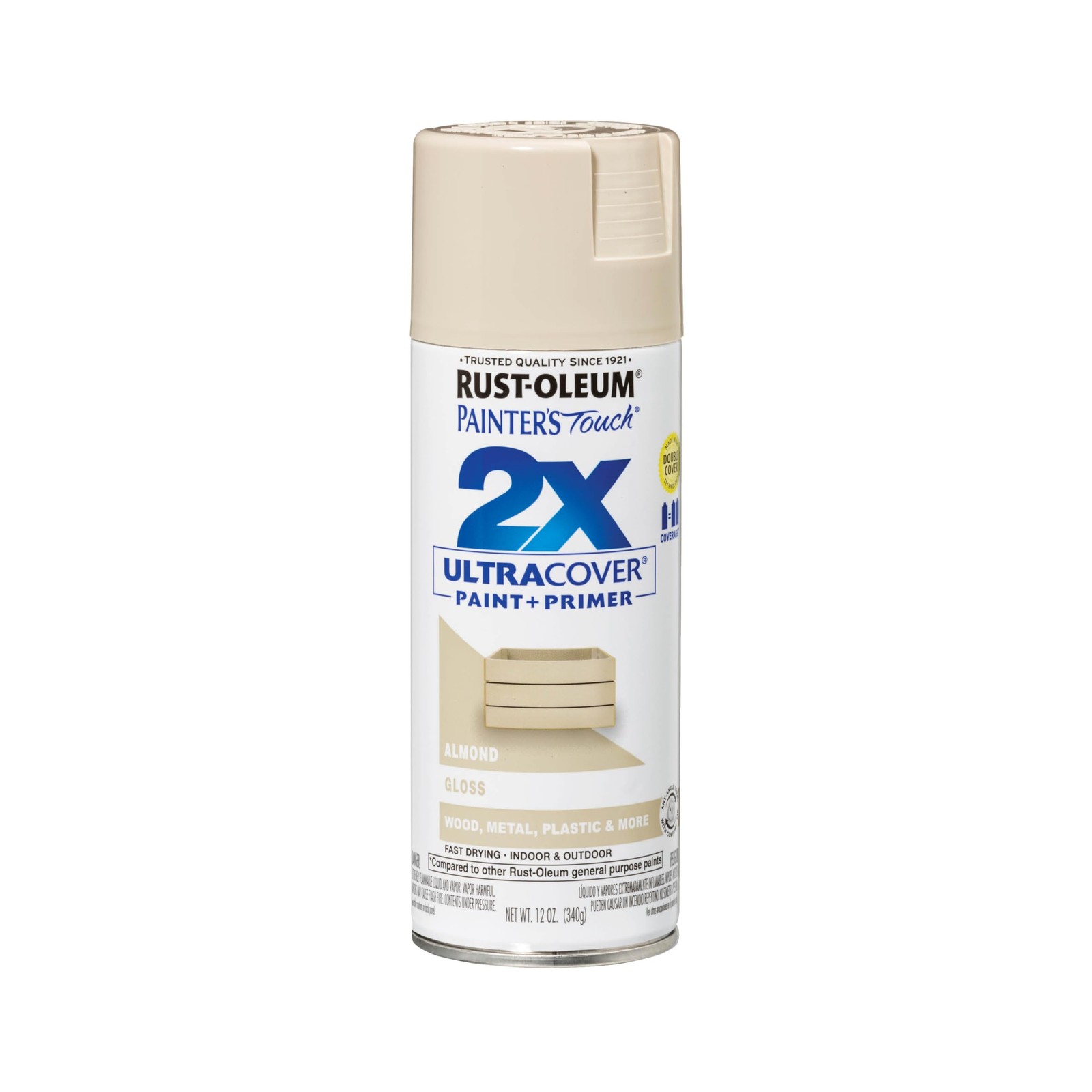 Painter’s Touch 2X Ultra Cover Spray Paint, Gloss Almond