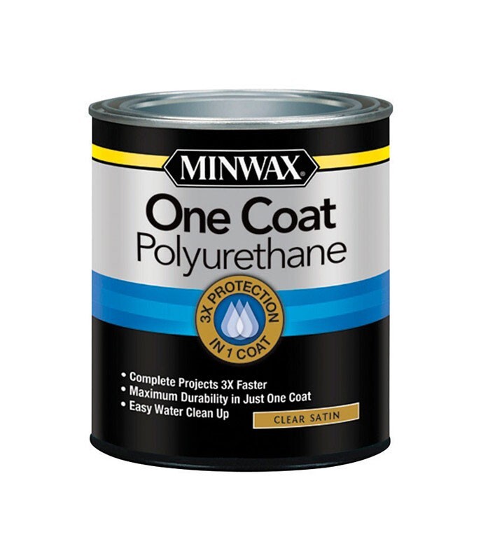 Minwax One Coat Transparent Crystal Clear WaterBased Polyurethane 1Qt Pick Sheen