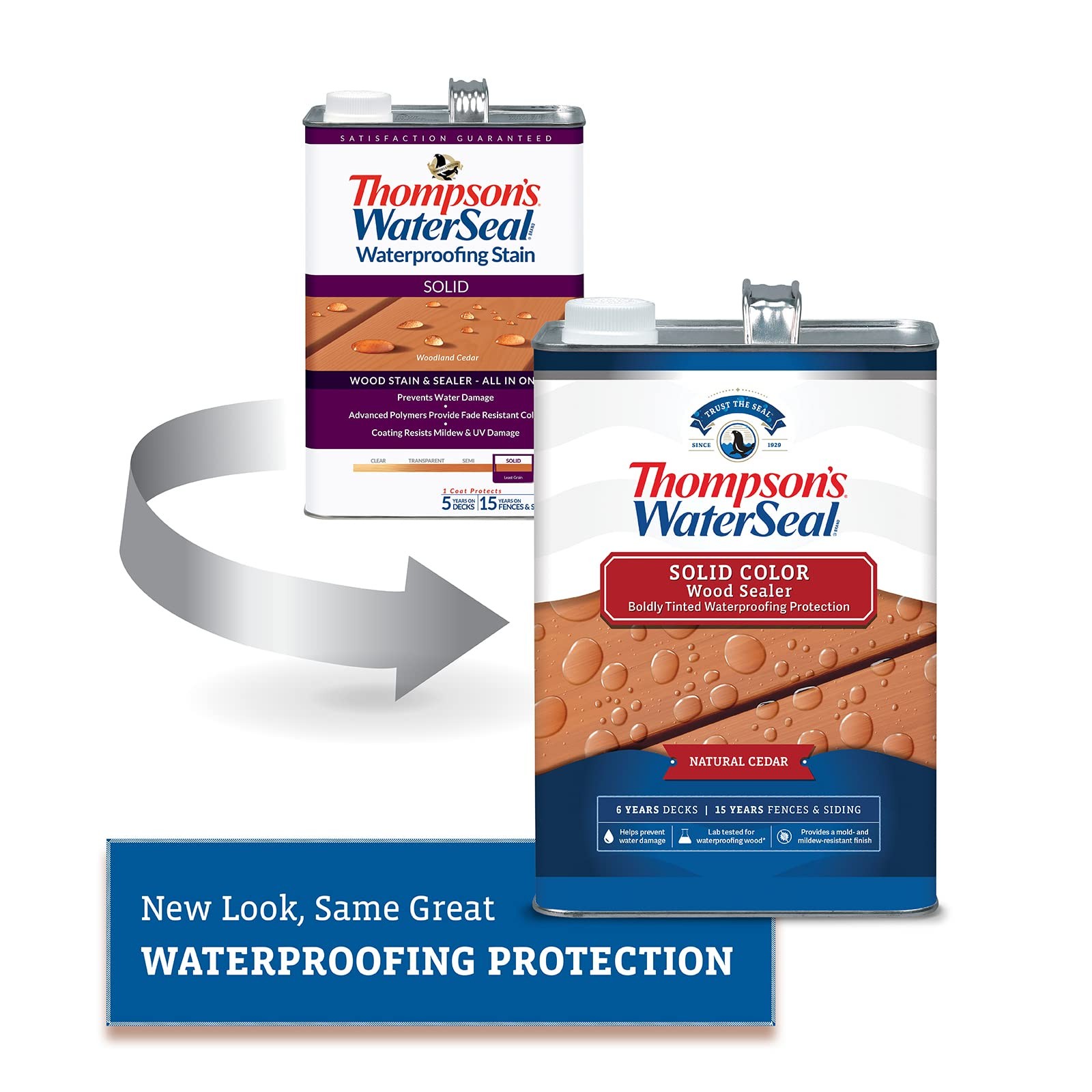 Thompson’s WaterSeal Solid Color Waterproofing Wood Stain and Sealer, Natural Ce