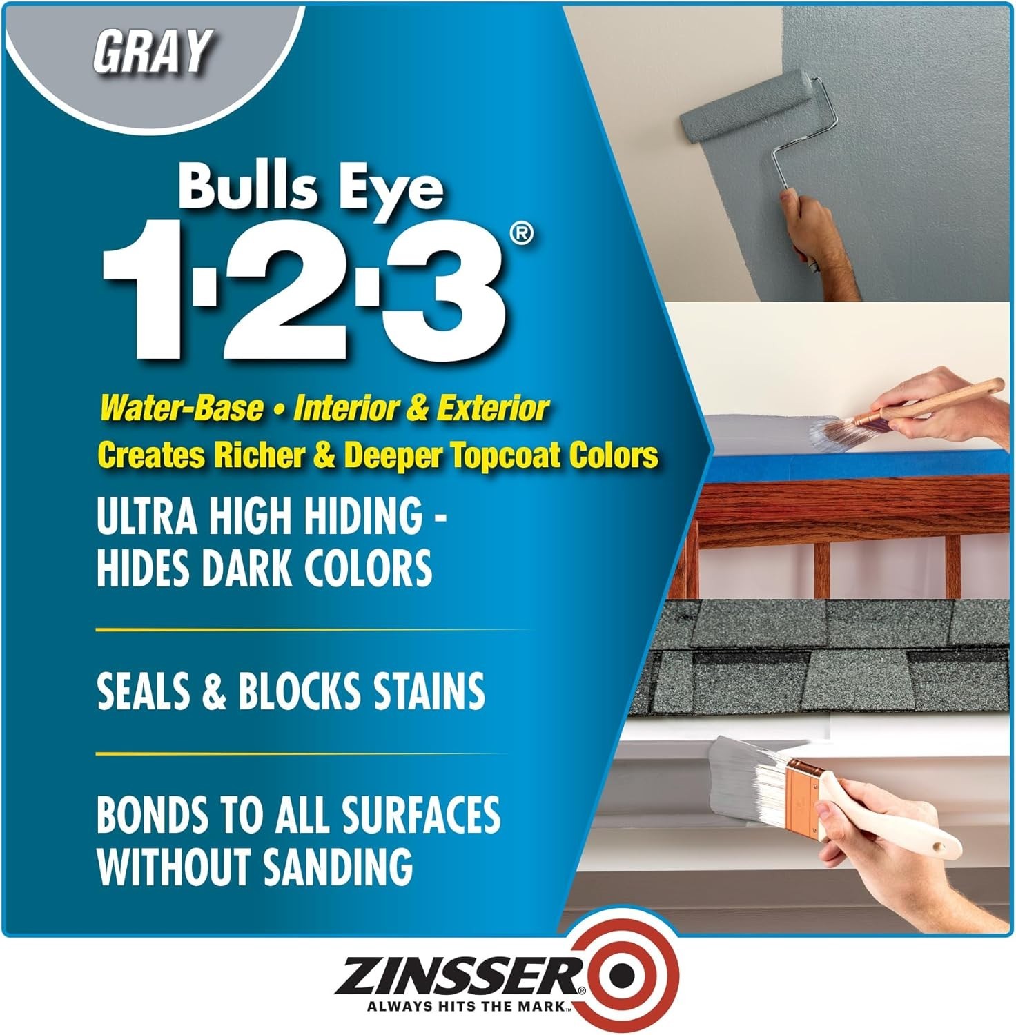 Gray Acrylic Primer, Quart for Quick Coverage – Rust Resistant & Water-Repellent