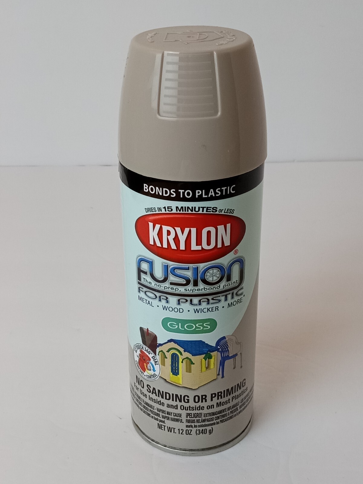 Krylon Fusion For Plastic Spray Paint 2323 Gloss River Rock Discontinued