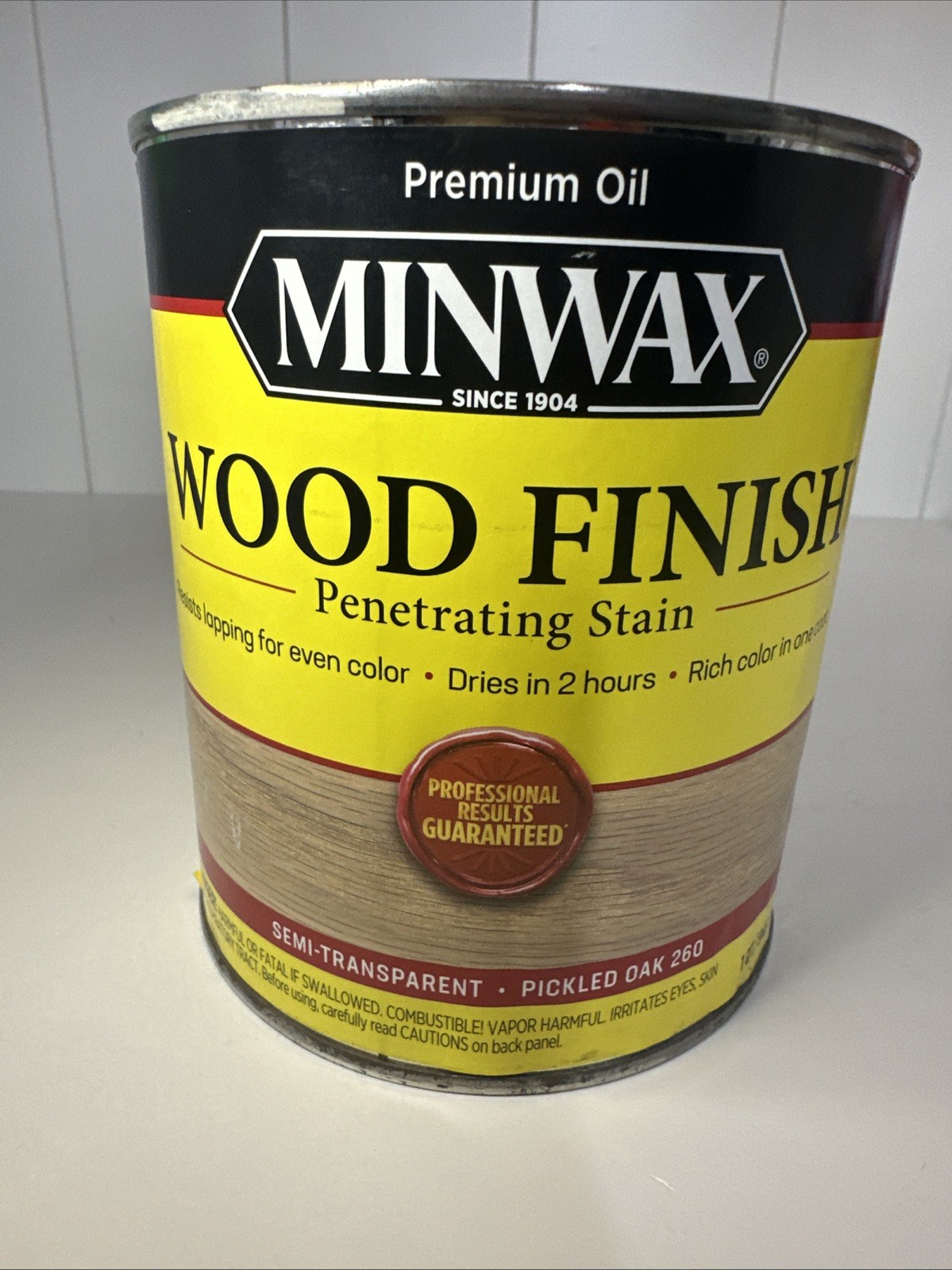 Minwax Pickled Oak 260 Wood Finish Oil-Based Wood Stain 1 Quart New Discontinued