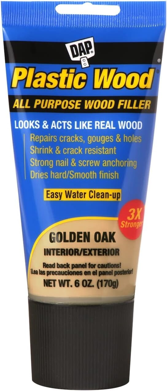 DAP 582 Plastic Wood Latex, 6 oz. Gold Oak, Golden Oak