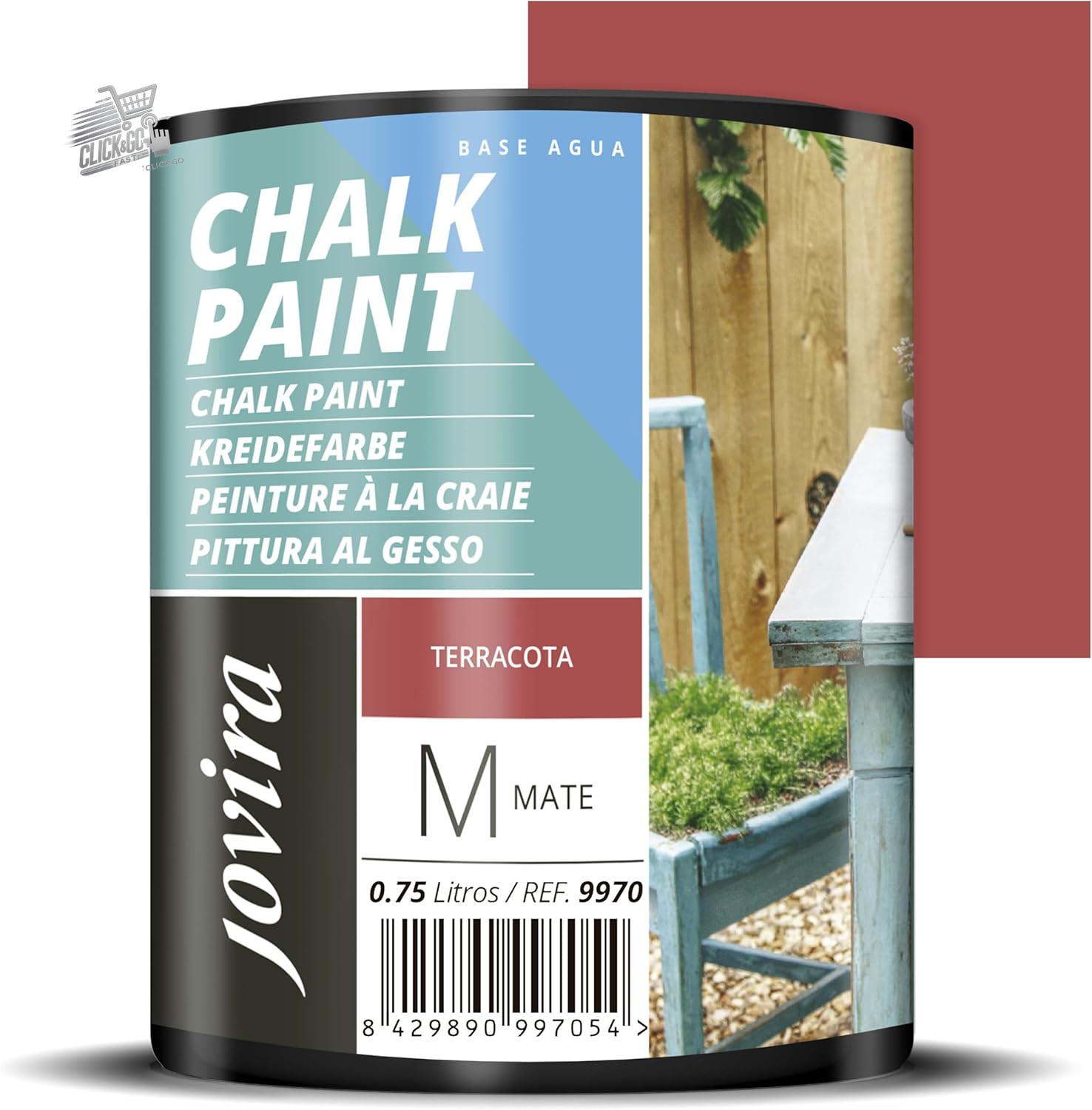 Chalk Paint Shabby Chalk Effect Terracotta Jovira Wood 750ml