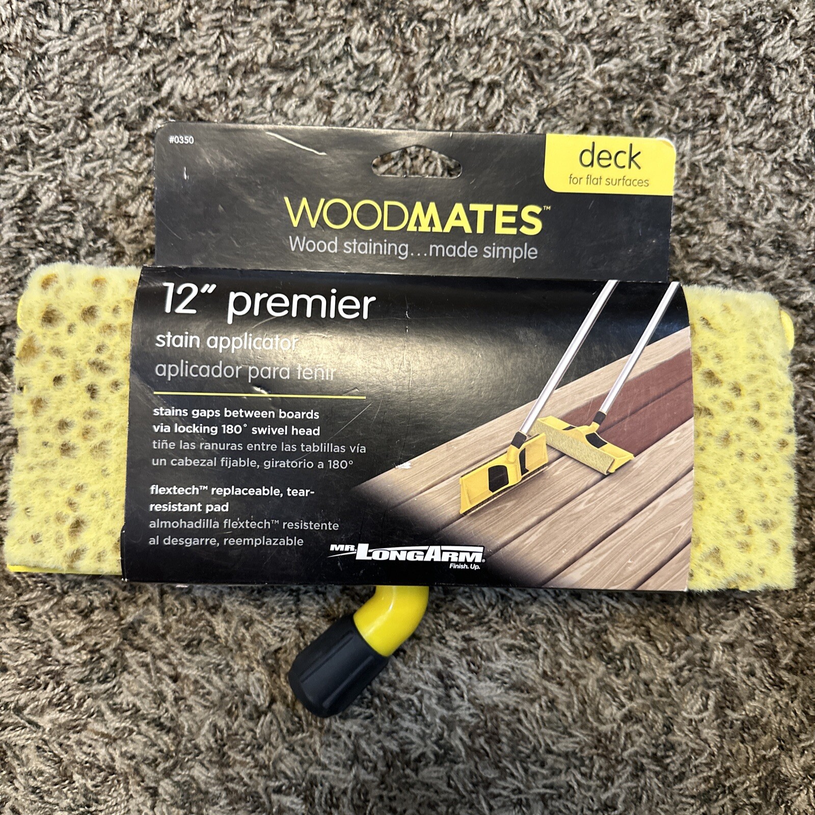 Mr. LongArm 0350 Woodmates 12-Inch Premium Stain Applicator