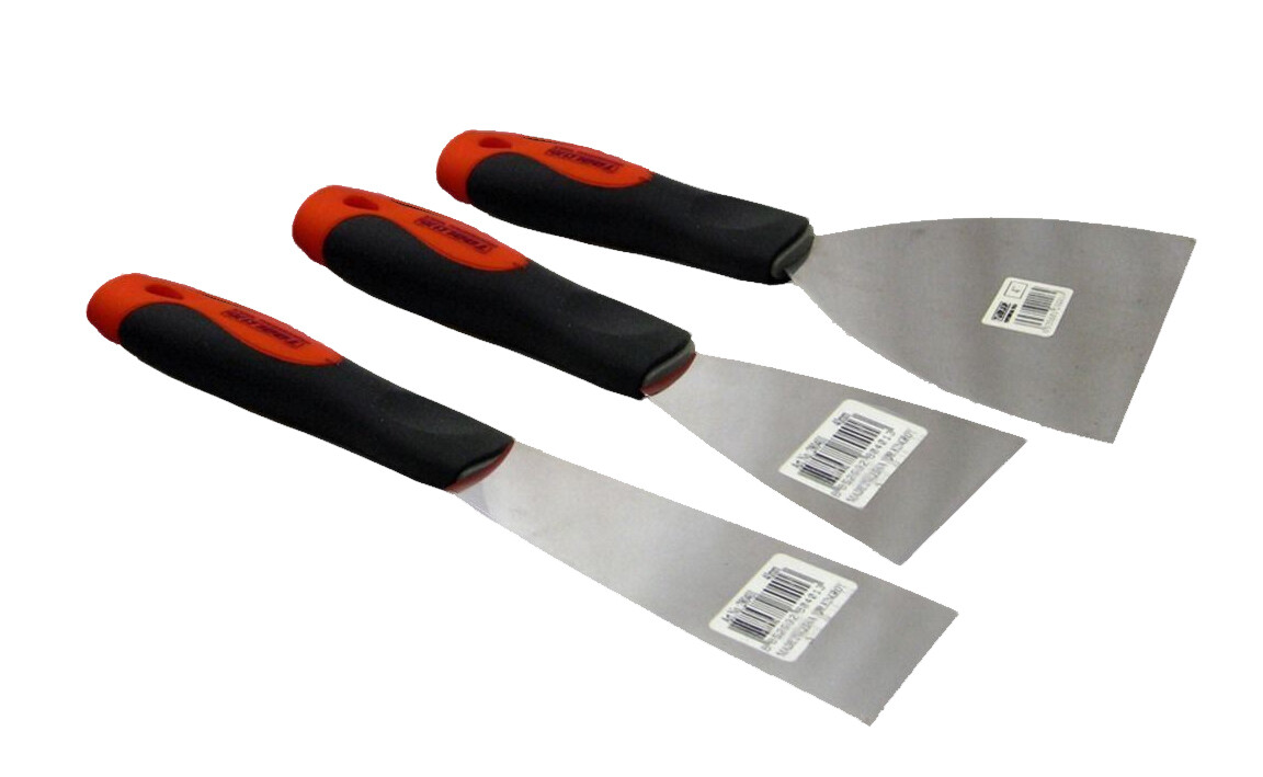 High Quality 40-60-100mm Putty Knives Knife Scraper+1″-2″-4″ Paint Brush 6pc Set