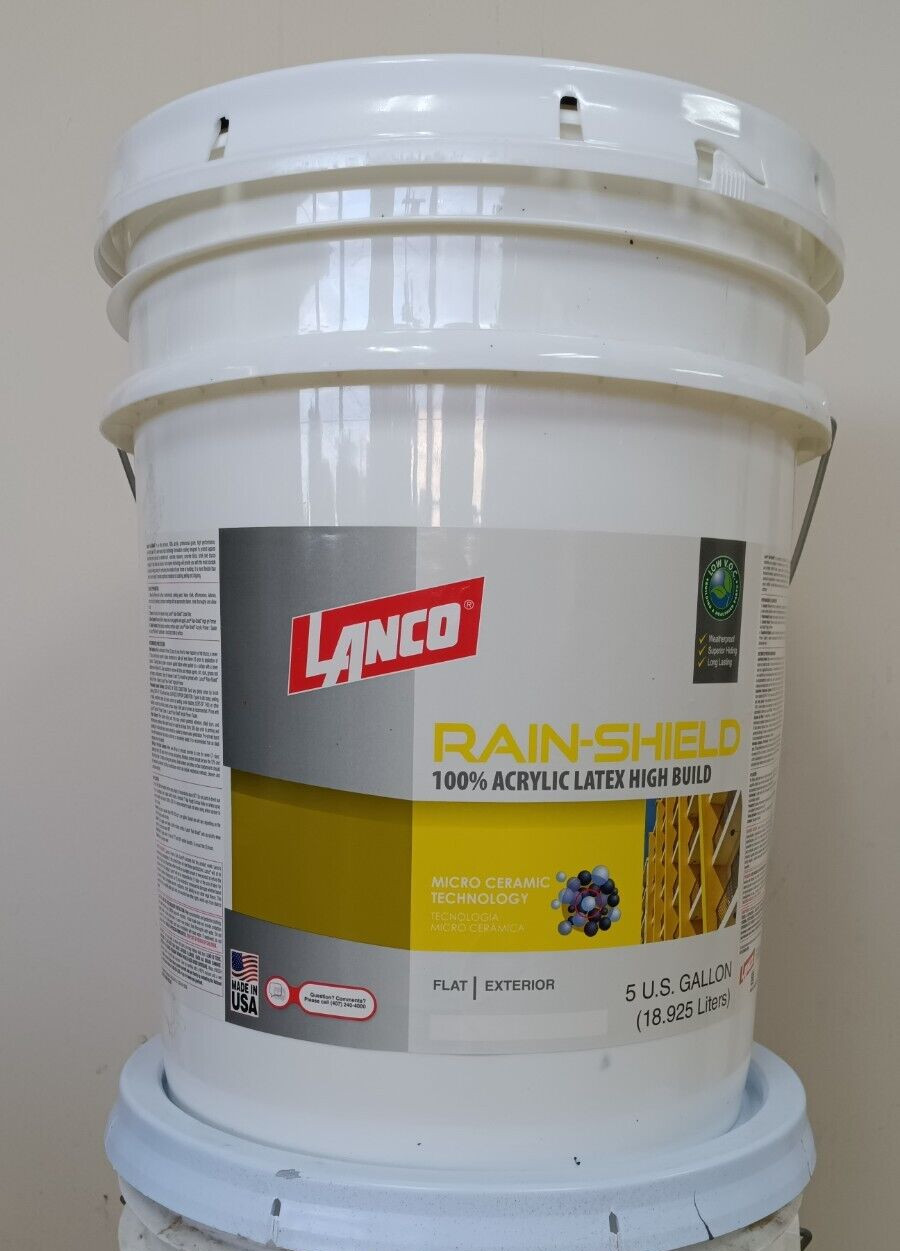100% ACRYLIC EXTERIOR STUCCO, MASONRY, BRICK 5 GALLON FLAT SHEEN DEEP BASE PAINT
