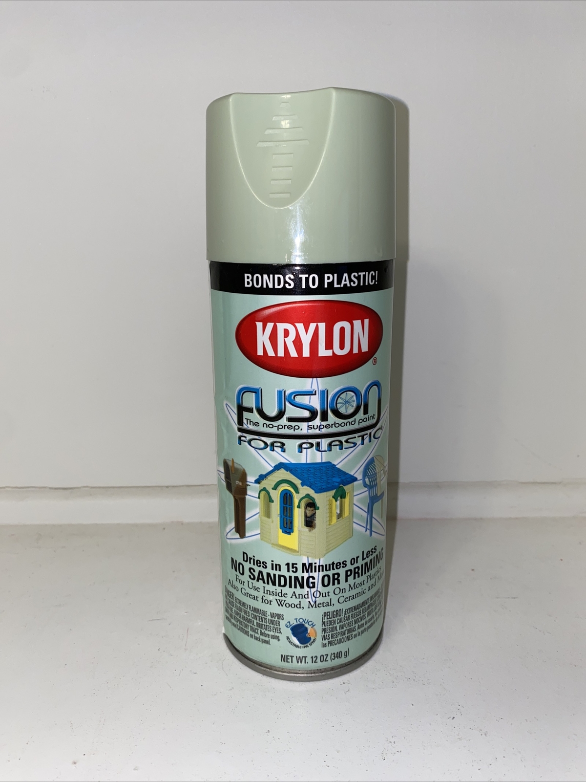 Krylon K02335001 Fusion For Plastic Aerosol Spray Paint Honeydew 12 oz