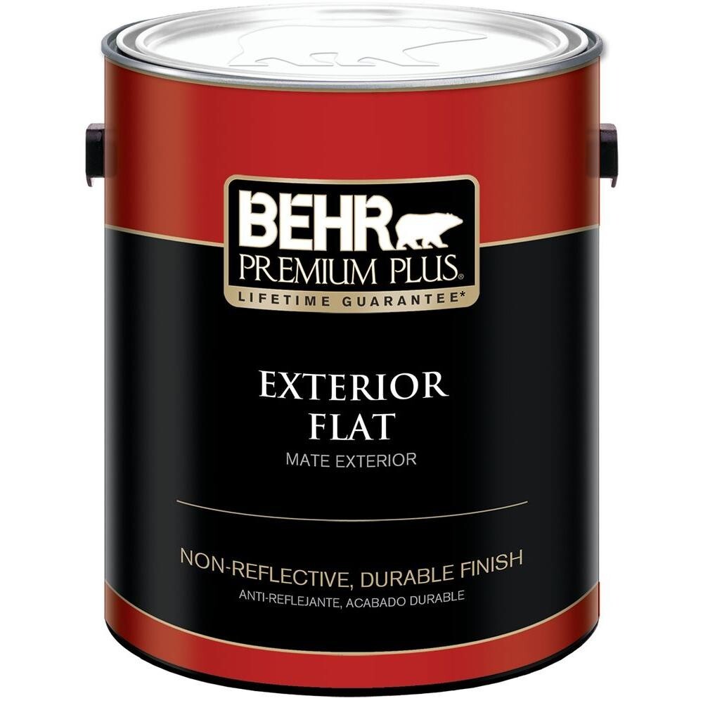 Behr Premium Plus Exterior Flat Medium Base Paint 5-Gallon #4400
