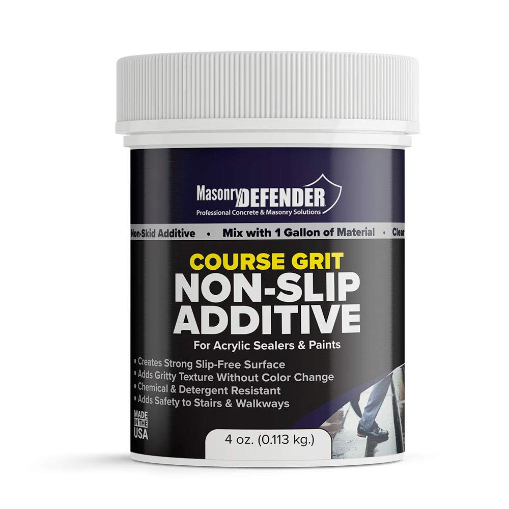 Anti Slip Additive Coarse Grit – Non Slip Floor Grip for Acrylic Sealers – 4 oz.