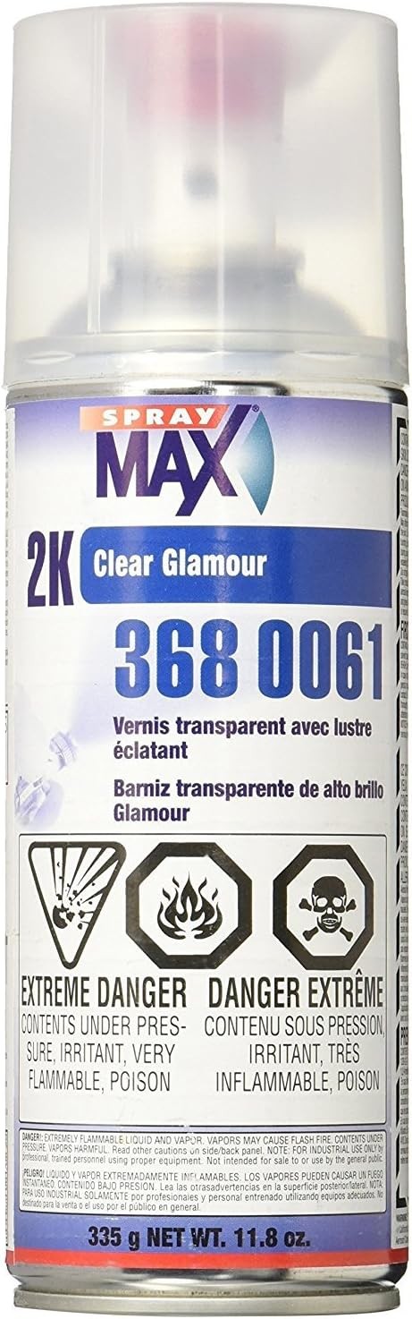 SprayMax 2K Clear Coat Spray Paint | High Gloss Automotive Clear Coat 16oz
