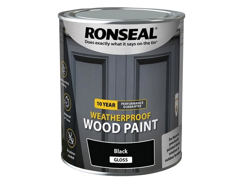 Ronseal – Black Heavy Duty Wood Paint 750ml