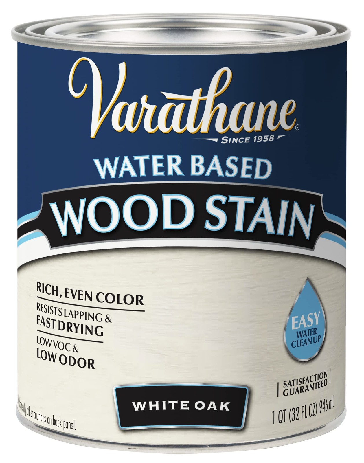 384807 Water Based Wood Stain, Quart, White Oak
