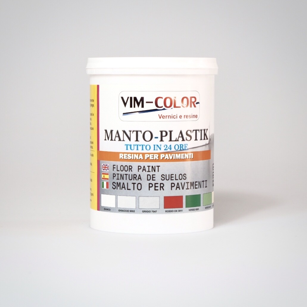 Manto-Plastik Resina Finitura All’Acqua Per Pavimenti Interni Colori Ral Kg 1