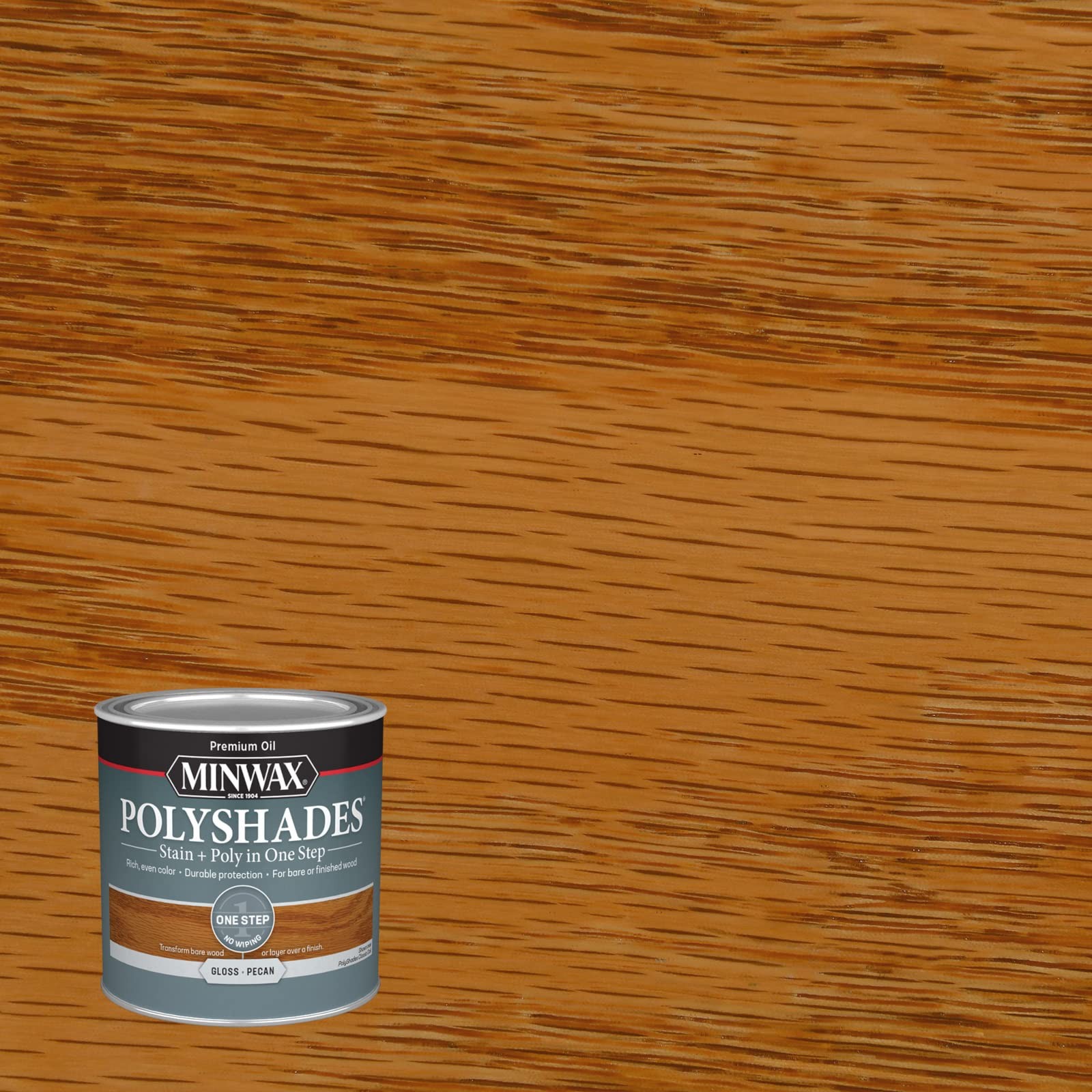 Minwax PolyShades 1 2 Pint Oil Based Wood Stain and Polyurethane Finish