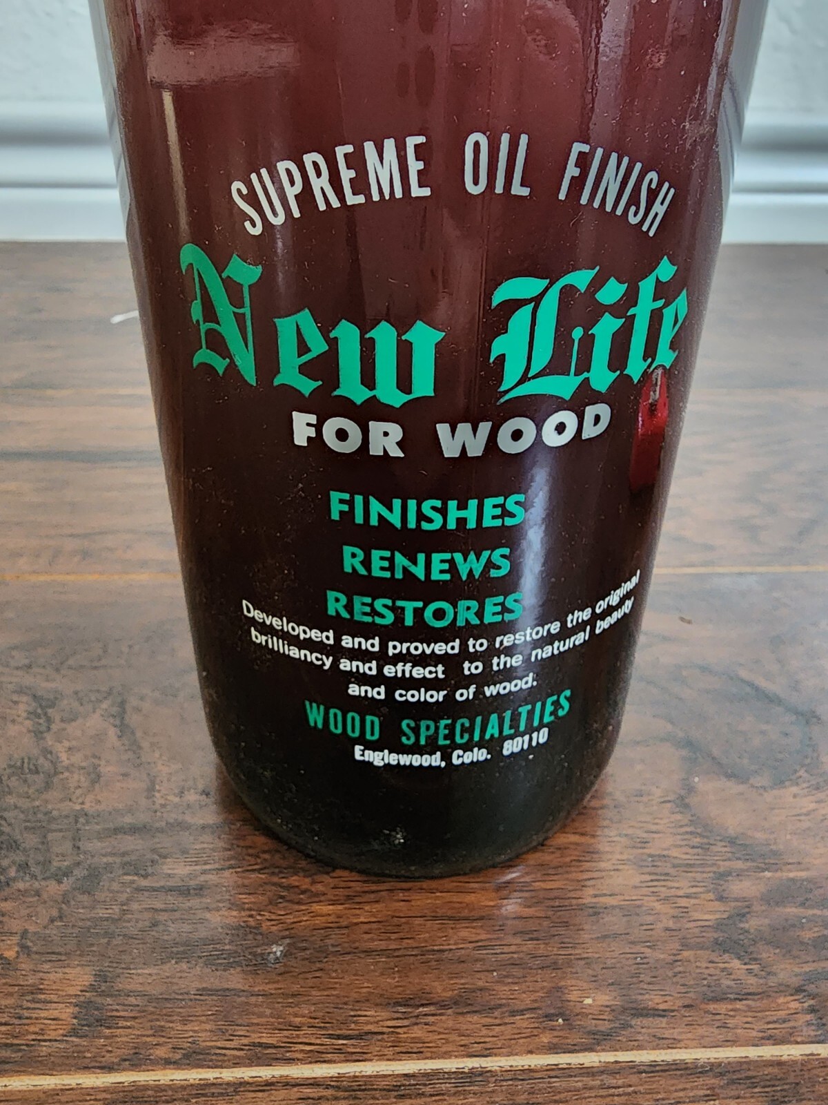 New LIFE Antique Clock Wood Supreme Oil Finish Condtioner, 32 Oz Glass Bottle