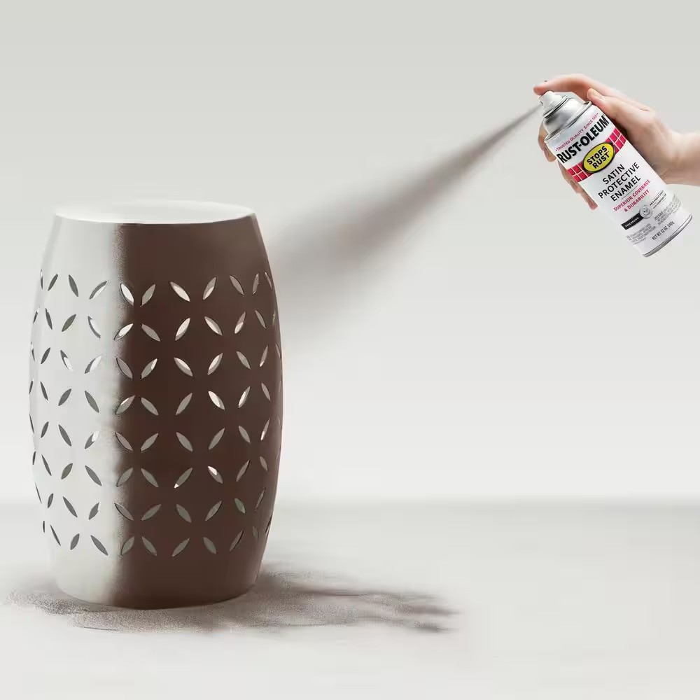 12 Oz. Protective Enamel Satin Dark Brown Spray Paint (6-Pack)