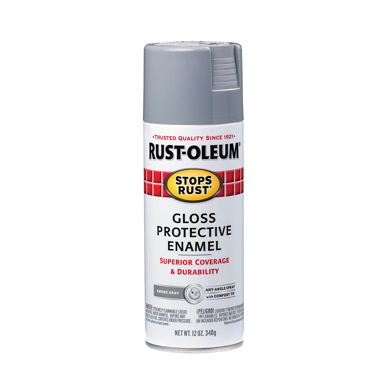 Stops Rust Spray Paint, Gloss Smoke Gray