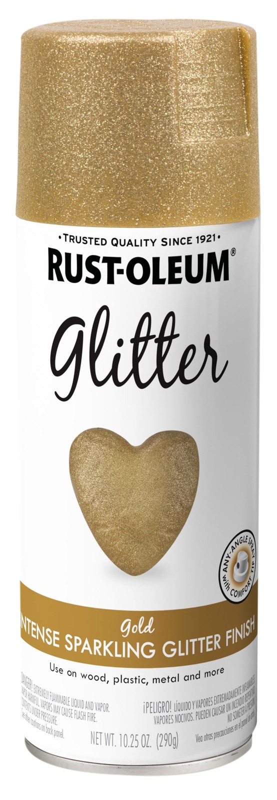 Rust Oleum Specialty Glitter Spray 1025 Ounce Gold Indoor Multi Surface Craft…