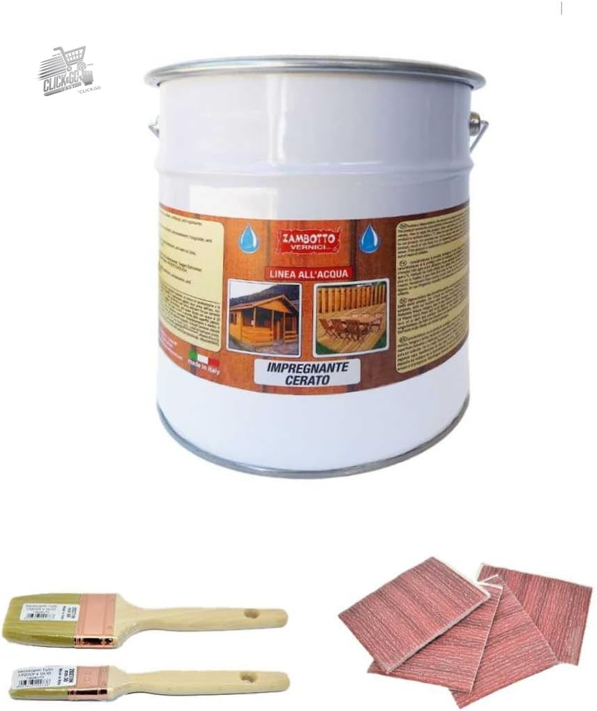 KIT Paper And Brushes + Water Waxed Impregnator for Indoor And Outdoor Wood