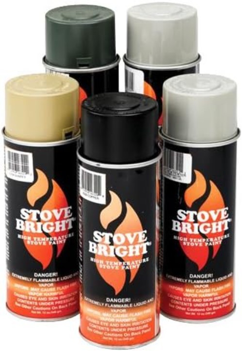 Fireplace Satin Black Paint – High Temp Satin Black Spray Paint, Withstands u…