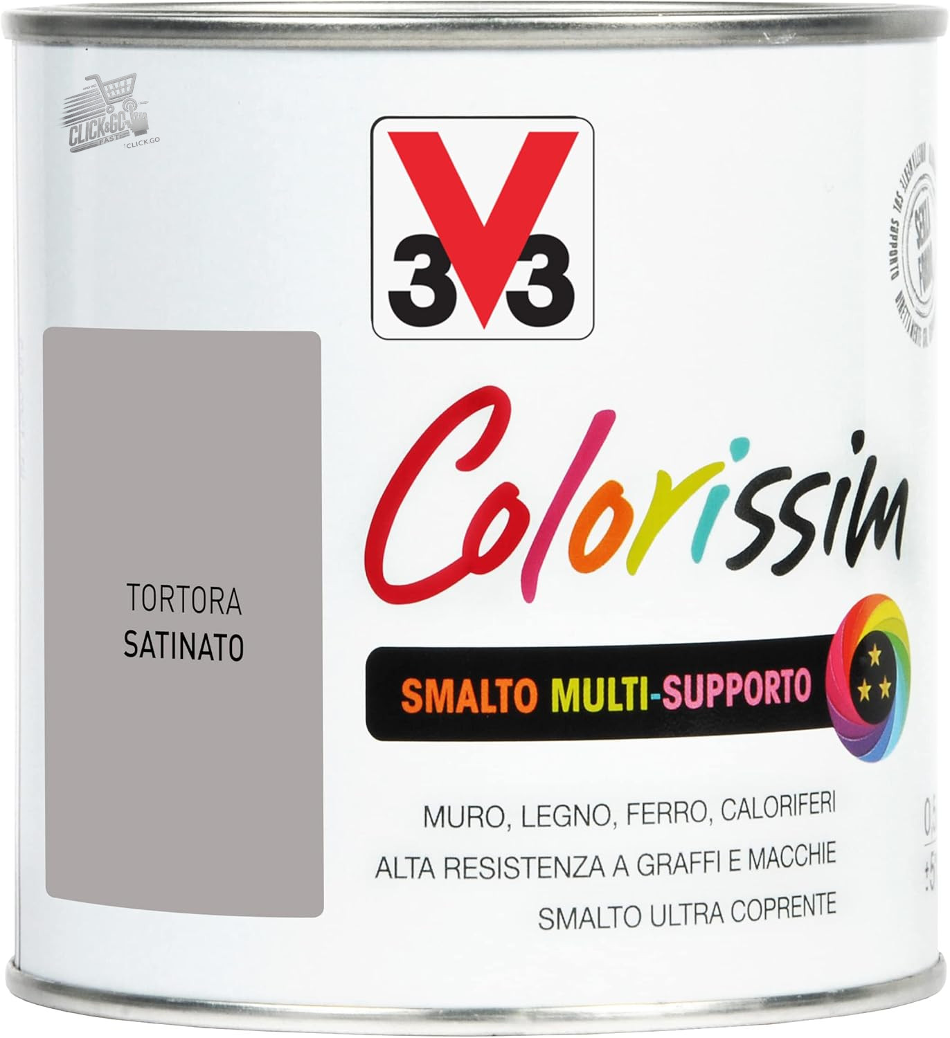 Colorissim V33 Tortora Multi-support Enamel 0.5L Paint Furniture Wood Iron Wall