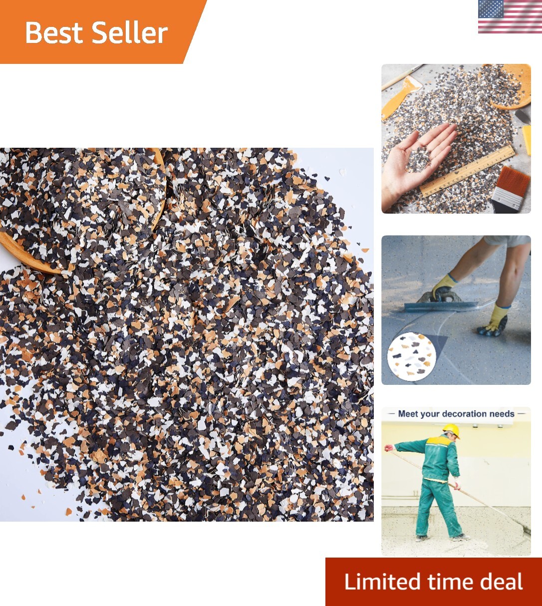 Easy-to-Apply Decorative Flakes for Stunning Interior and Exterior Renovations