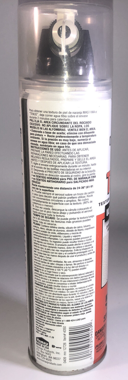 Homax 4050 Wall Textured Spray Patch,White, Orange Peel,10 Oz.-SHIP SAME BUS DAY