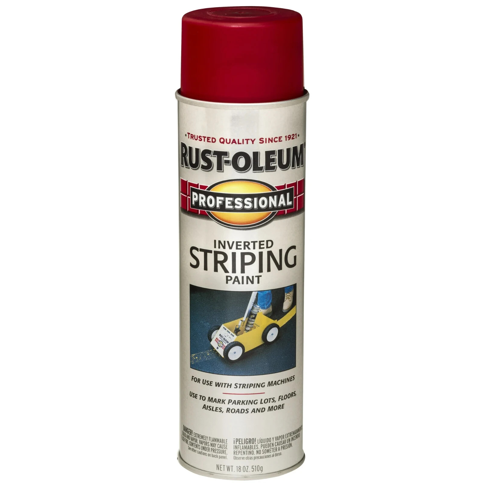 Rust-Oleum Professional Inverted Striping Paint Red, 18 oz