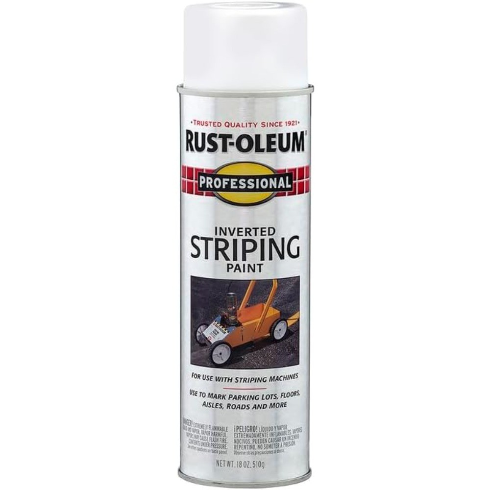 Professional Inverted Striping Spray Paint 18 oz White 6 Pack Aerosol for