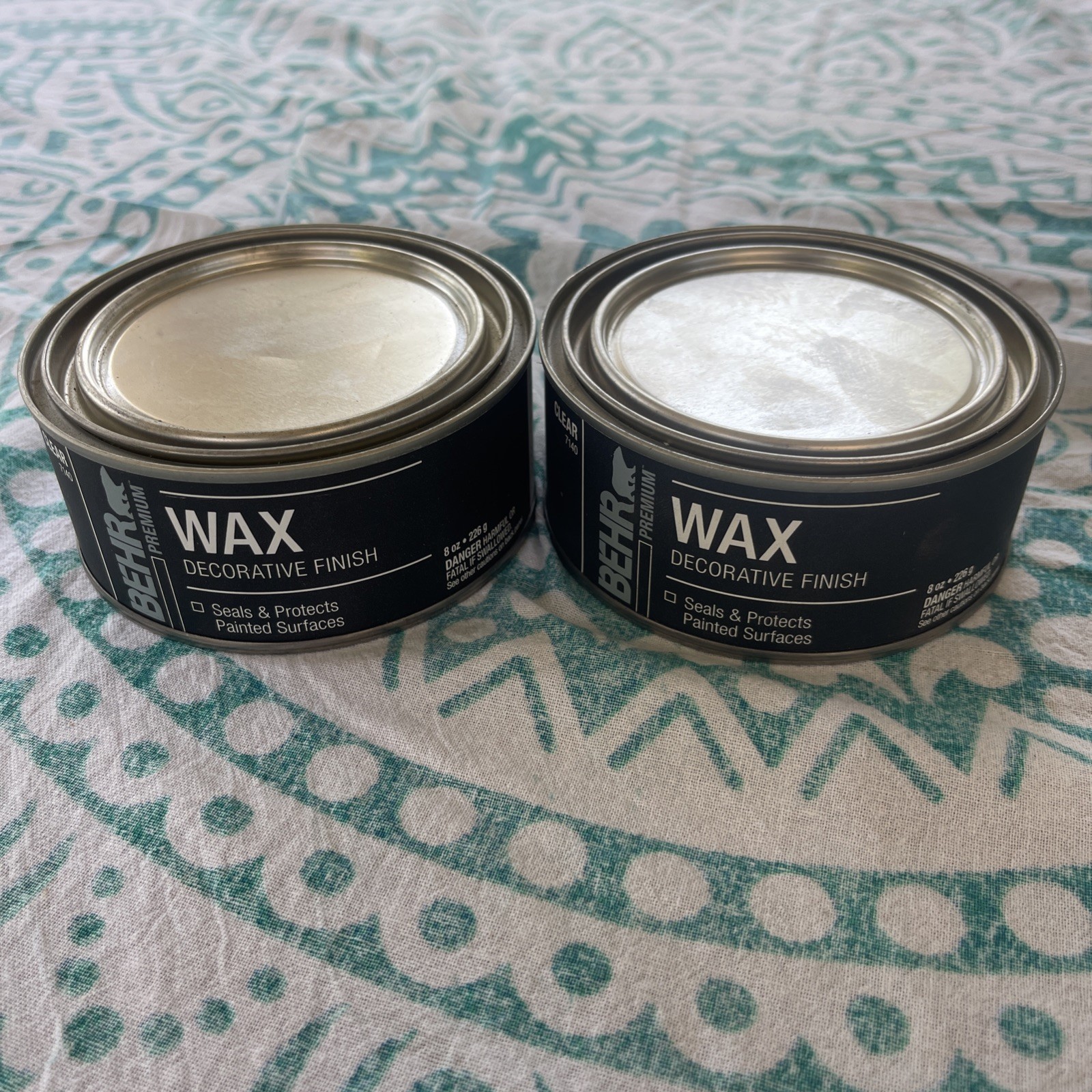 2 PACK BEHR PREMIUM 8 oz. Clear 7140 Interior Chalk Decorative Wax Finish