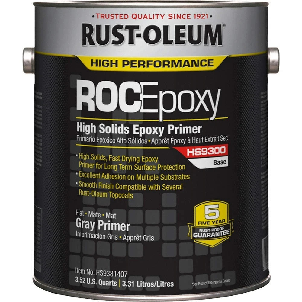 RUST-OLEUM HS9381407 Epoxy Primer, HS9300 ,Gray, 1 gal 5H947
