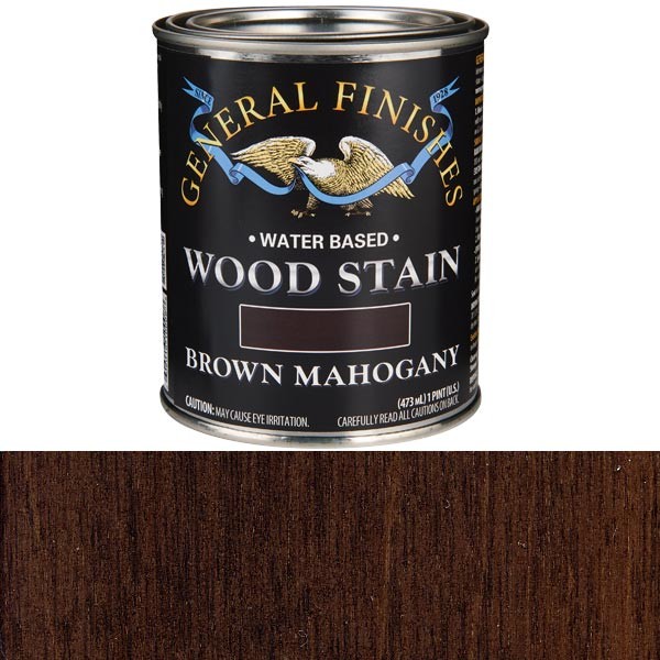 General Finishes Water Based Wood Brown Mahogany Stain Pint