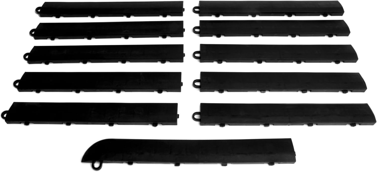 11-Piece Male Transition Edge Kit for Garage Flooring – RaceDeck Compatible