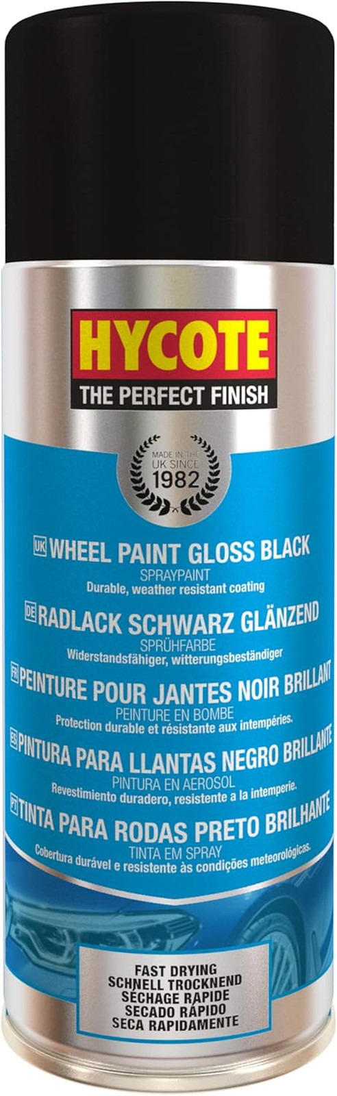 Wheel Spray Paint, Gloss Black, 13.5 Oz – Fast Drying Spray Paint for Automotive