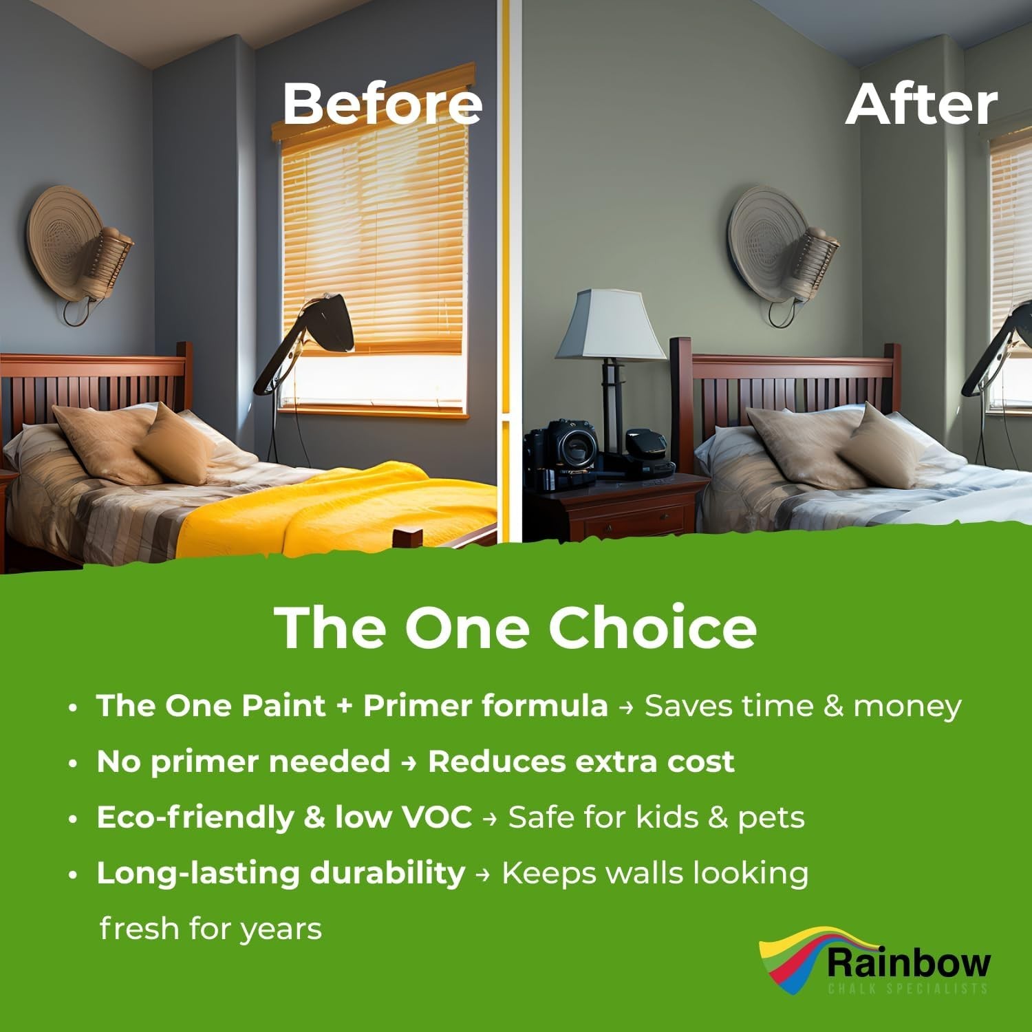All-in-One Paint and Primer in Sage Green Satin for Indoor and Outdoor Use