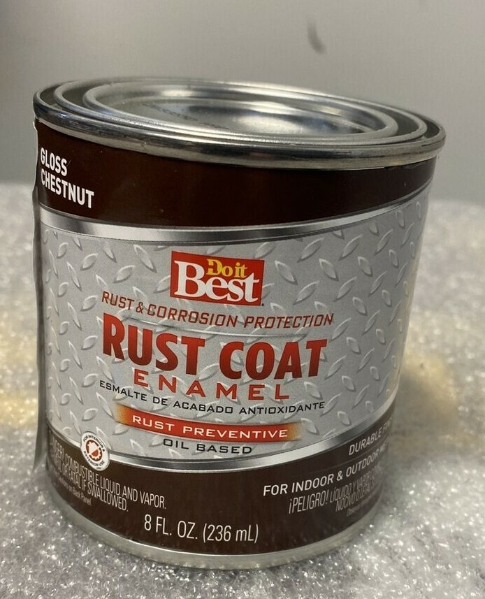 DO IT BEST GLOSS CHESTNUT BROWN RUST COAT ENAMEL 8 OUNCE CAN 771430