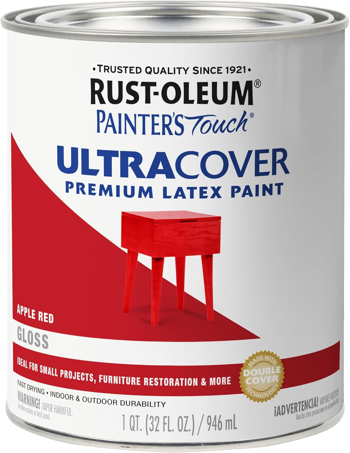 1966502 Painter’s Touch Brush Acrylic Latex Paint, 1 Quarts (Pack of 1), Gloss A