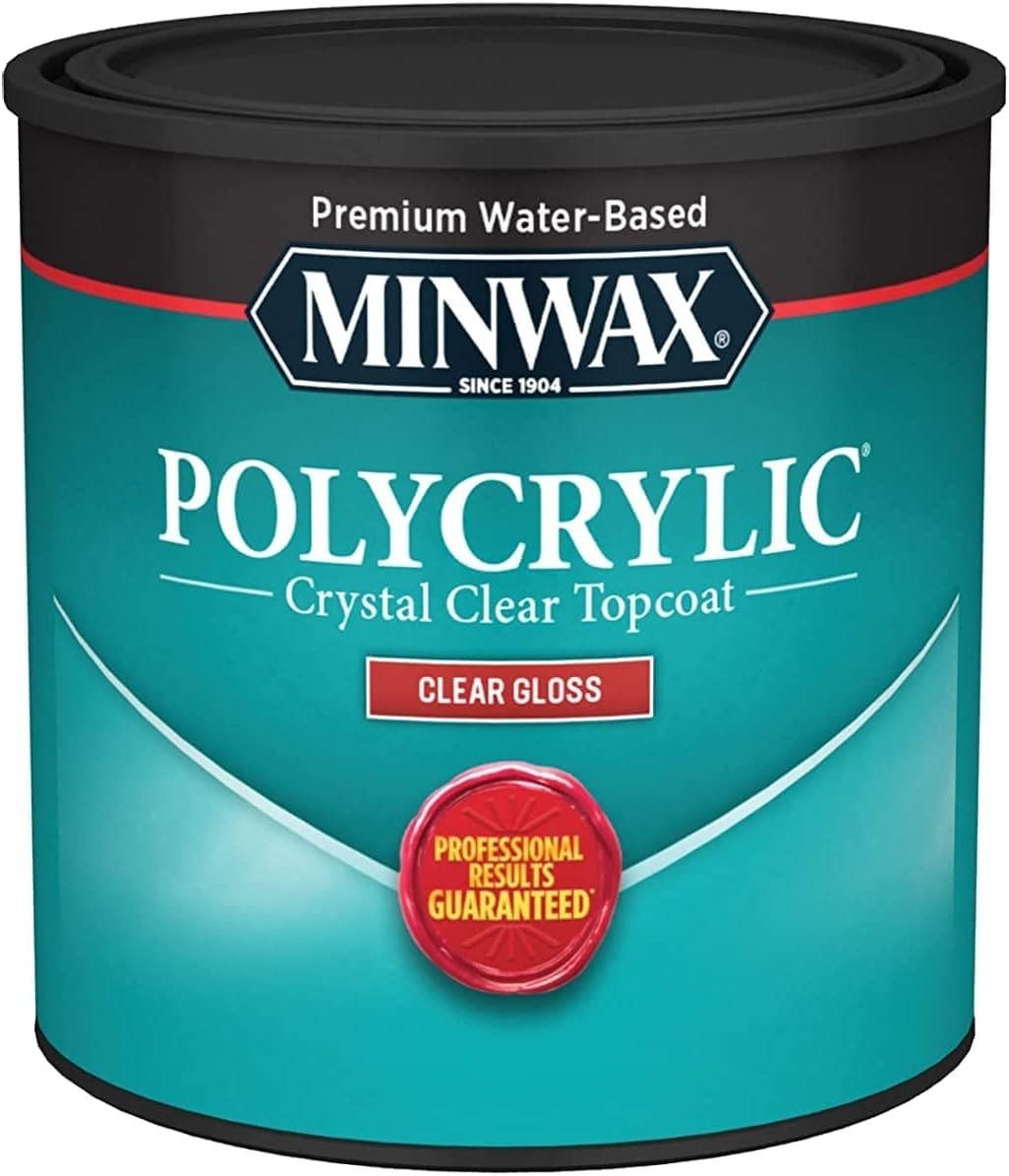 Clear Polycrylic Wood Finish – ½ Pint for Interior Surfaces, Safe & Easy to Use
