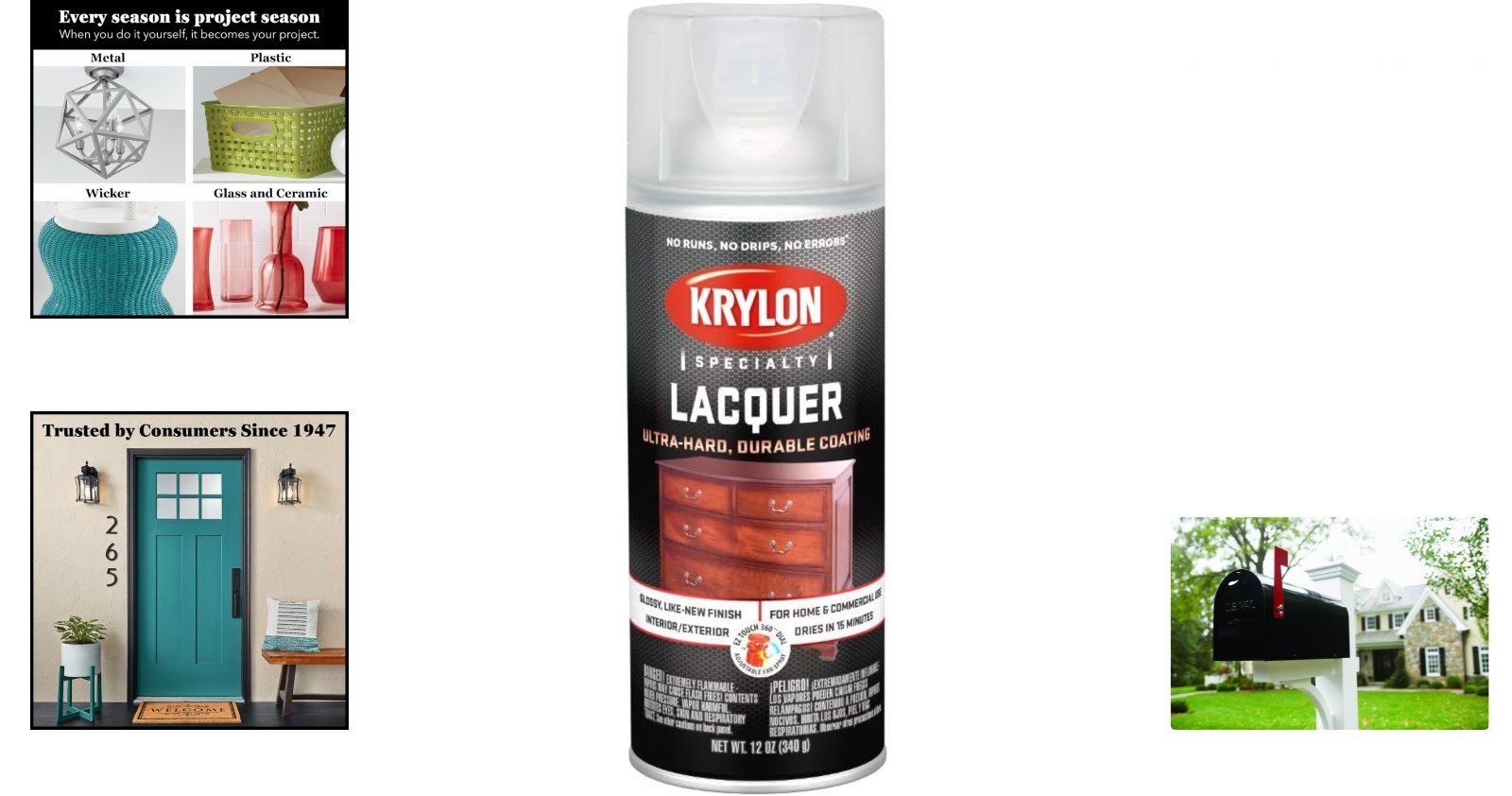 Versatile 12 Oz Clear Gloss Lacquer Spray for Fast Drying and Durable Results