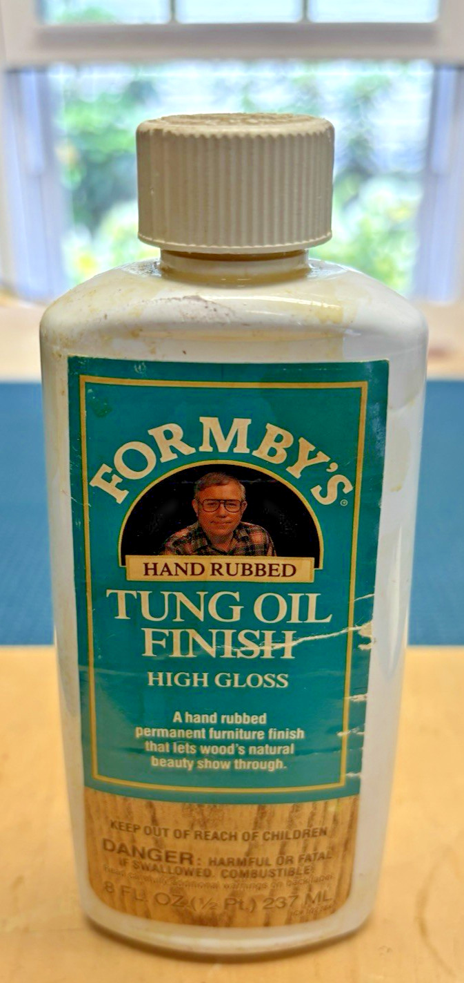 Formby’s Tung Oil Finish High Gloss 8 Fl Oz Discontinued High Gloss 80% full.