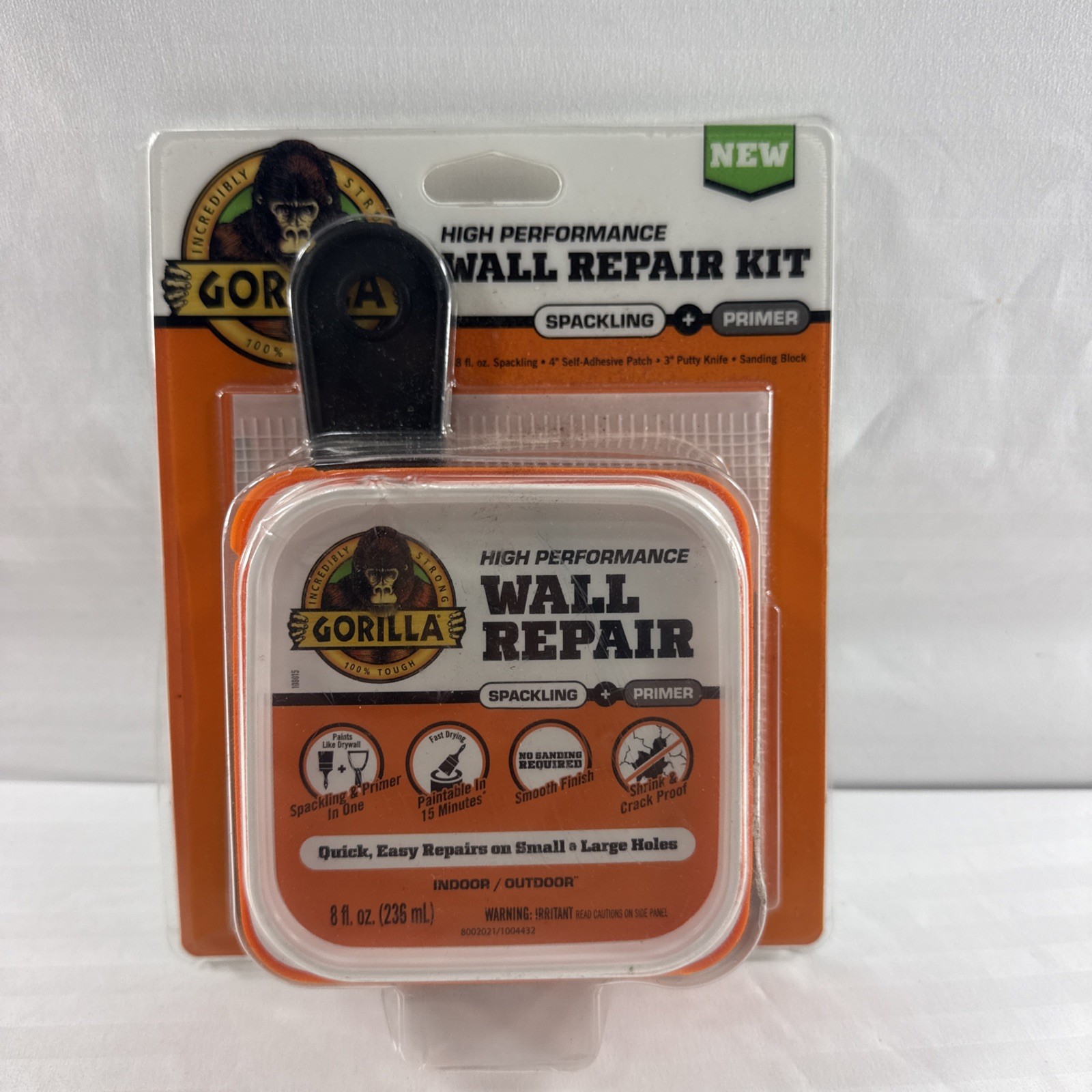 Gorilla High Performance Wall Repair Kit Spackling + Primer 109228