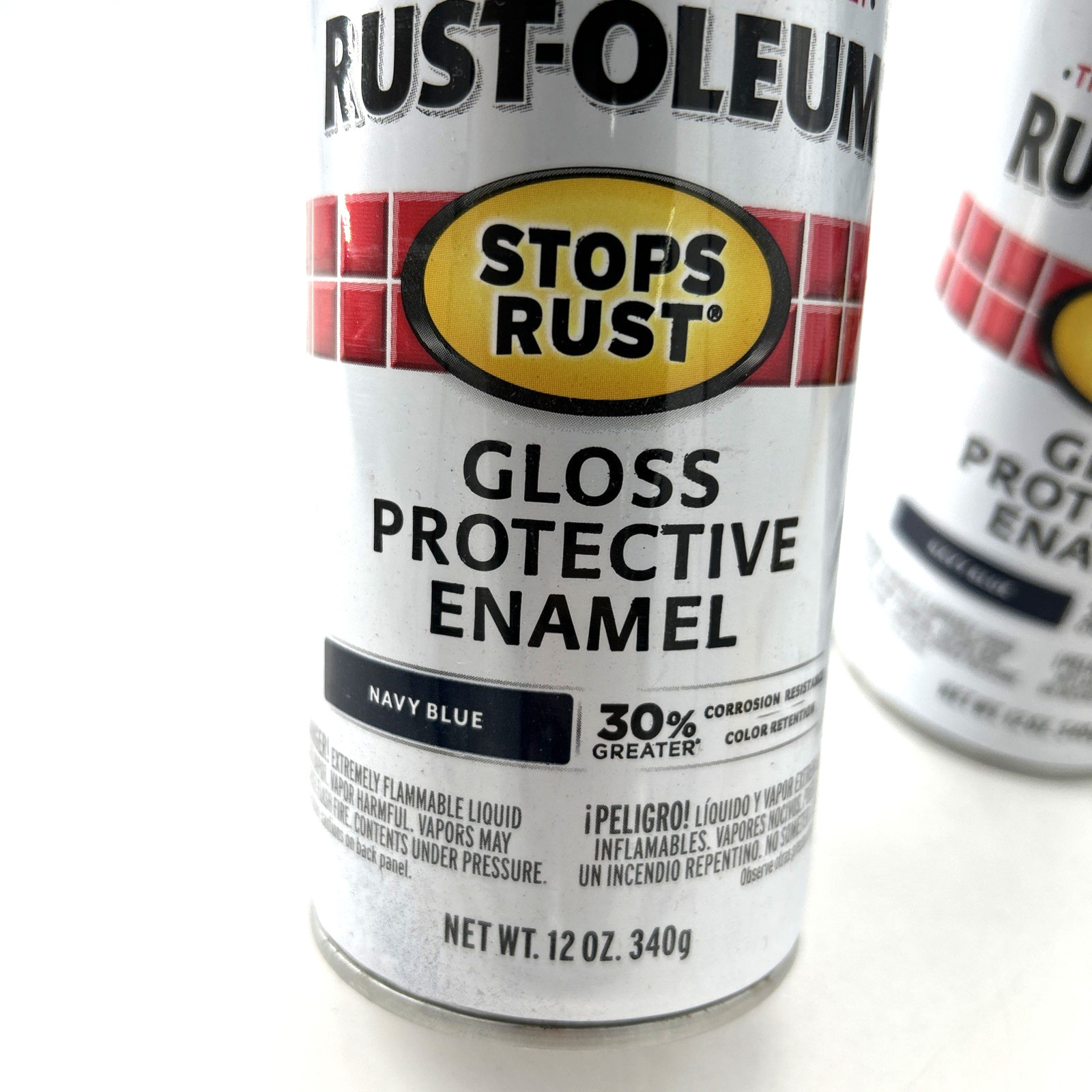 Rust-Oleum Gloss Protective Enamel 12oz Spray Paint Lot Of 2 Navy Blue